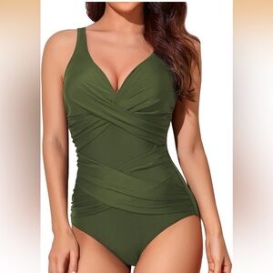 Smismivo Tummy Control Slimming Plus Size One Piece Modest XXL- 772-5